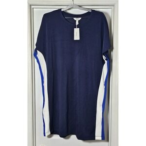 SPANX AirEssentials Colorblock Mini Dress Timeless Navy/Powder/Cerulean Size 1X